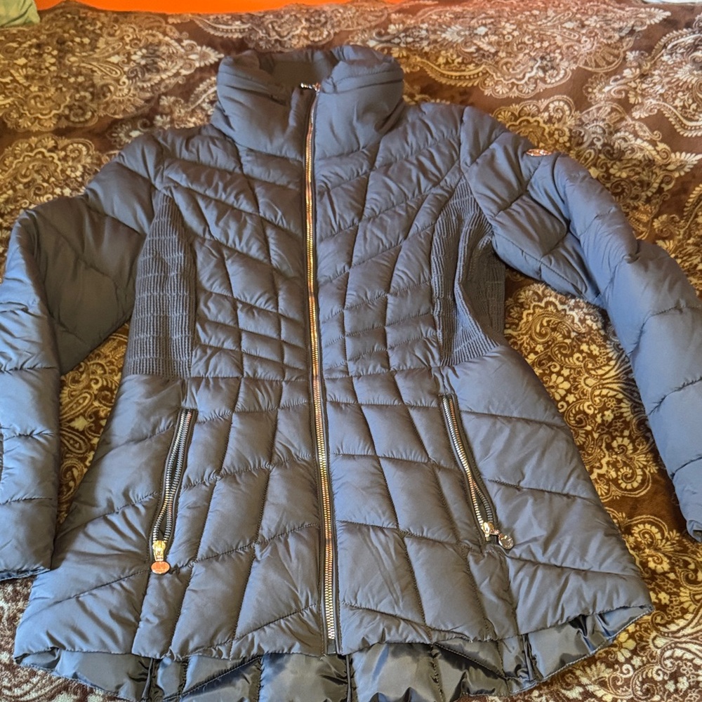 Bernardo Women's Quilted Color:Slate Blue Puffer Jacket